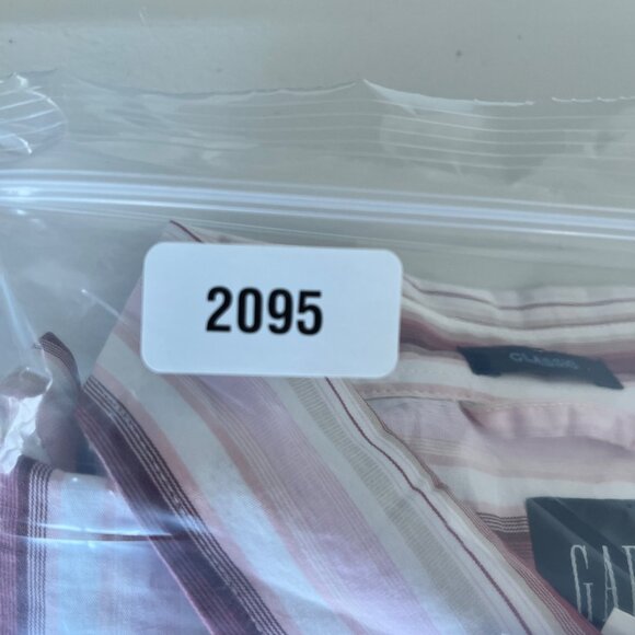 Gap Button Up Shirt Mens XL Striped Pink & Red Classic Cotton Long Sleeve Preppy - Picture 8 of 8